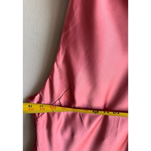 ZARA Women’s Pink Satin Cowl Neck Midi Dress Elegant Bloggers Favorite Size M NW - Picture 7 of 12